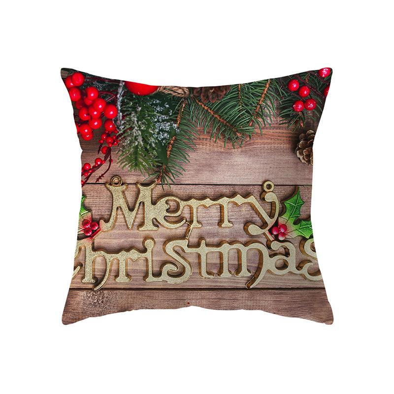 Christmas Theme Decorative Printing Pattern Cushion Cover Home Living Room Sofa Decorative Pillow Pillow Cover