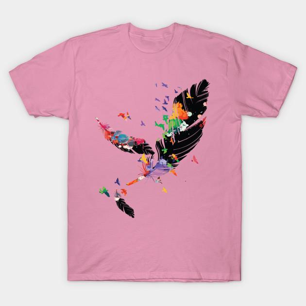 Футболка женская с перьями Harajuku Print Kawaii футболка летняя женская футболка с коротким рукавом топ футболка