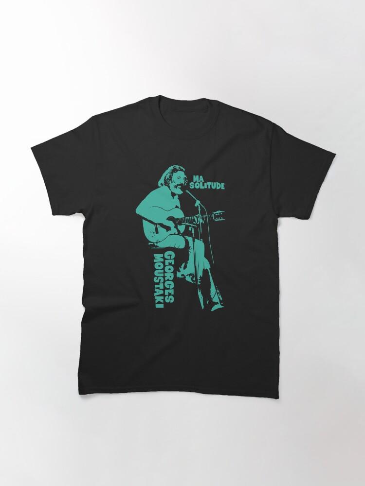 édith Piaf Ma Solitude: Georges Moustaki's Iconic Chanson Illustrated Classic T-Shirt