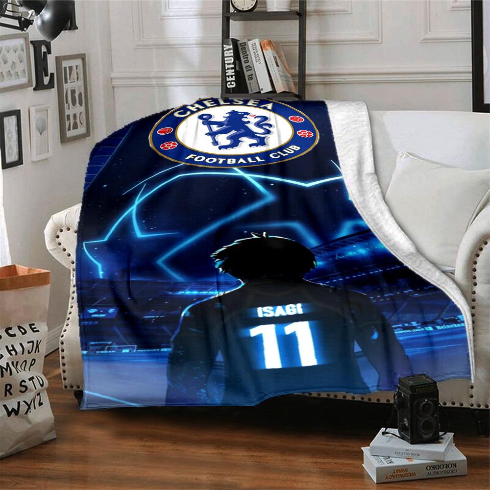 Chelsea Fc Football Player Blanket Soft Warm Cozy Suitable for Office Chair Sofa Bed Four Seasons Multipurpose Modern