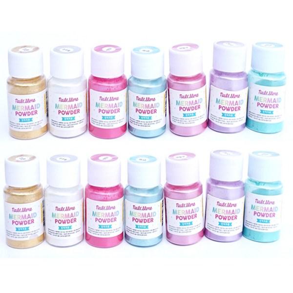 Crystal Fancy Sweet Day Русалка, жемчужный порошок, слизь, ингредиенты, набор из 7 предметов, 2 комплекта, популярные корейские игрушки