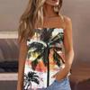 Летние топы-трубы для женщин, милая сексуальная футболка без рукавов с открытыми плечами и цветочным принтом