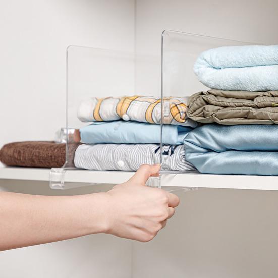 6 шт. встроенные перегородки для полок. Прозрачная стабильная организация шкафа. Классификация. Прозрачные перегородки. Органайзер для шкафа. Деревянные полки и шкафы.