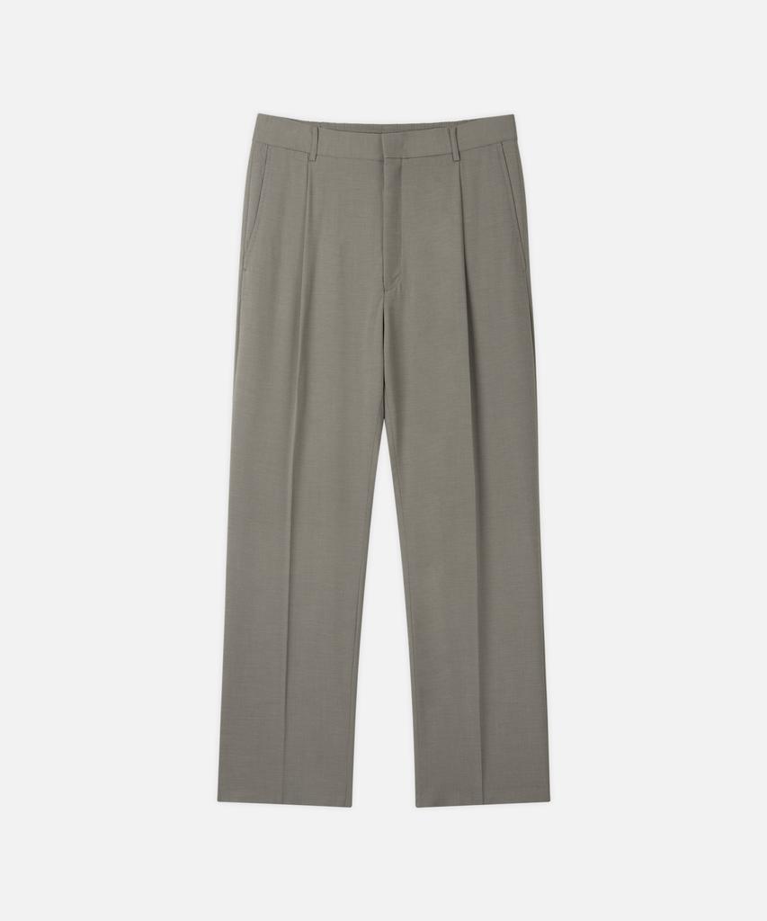 Брюки-чиносы DRAW FIT с одной складкой, на резинке, из льна, зауженные [L.Хаки]