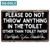 Vintage Metal Tin Sign Toilet  Pub Wall Decor Rustic Retro Bar Plaque Home Man Cave Garage Decor