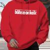 Men's casual hoodie with polar lining graphic print "Böhse Onkelz"  outdoor jersey  all-season jersey