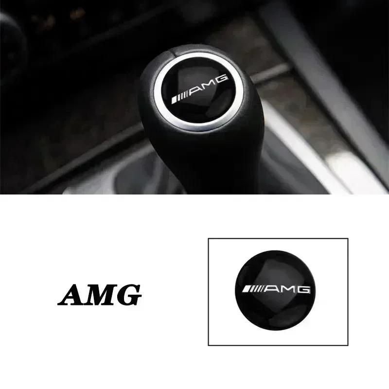 YVK5 Car Accessories Gearbox Control Lever Sticker Shift Handle Decals For Mercedes Benz AMG C E SClass W204 W205 W203 W211 W212 W213
