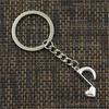 Fashion Musical Note With Heart 25x16mm Pendant 30mm Key Ring Chain Bronze   Men Car Gift Keychain
