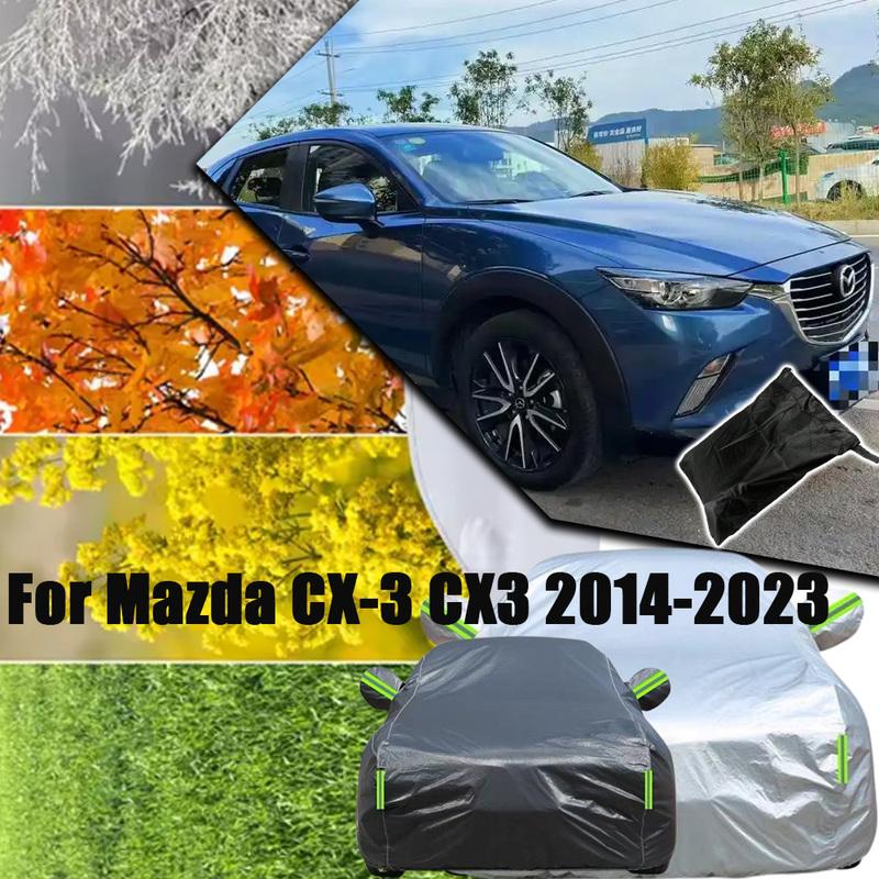 Outdoor Protection Full Car Cover Snow Cover Sunshade Waterproof Dustproof Exterior Car Accessories For Mazda CX-3 CX3 2014-