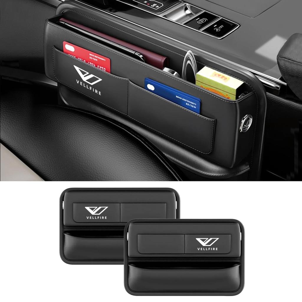 Gap Storage VELLFIRE Exclusive Seat Side Compatible with Vellfire 20 30 40 Large Capacity Small Item Drop Car Convenient PU Seat Passenger Logo Fits