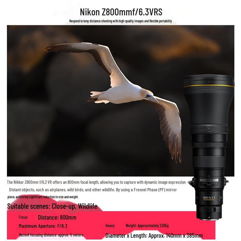 Nikon NIKKOR Z 800mm f/6.3 VR S Lens