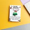 10 Sets Christmas Pocket Hug Gifts Mini Resin Positive Pocket Hug Token with Encouragement Card Appreciation Gifts for Coworker