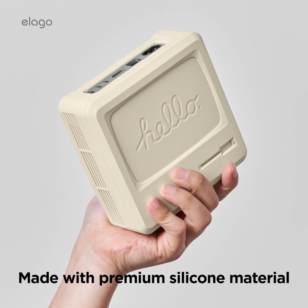 [elago] Чехол, совместимый с Mac mini M4 M4 Pro, конструкция с отводом тепла, пылезащитная крышка, гладкий силиконовый защитный чехол [Совместим с Macmini M4 M4