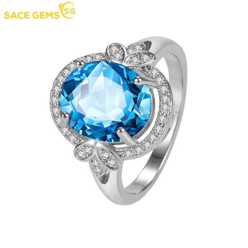 Sace Gems Классическое кольцо из медного сплава с бабочкой и синим цирконом, женские украшения, свадебный подарок, вечеринка