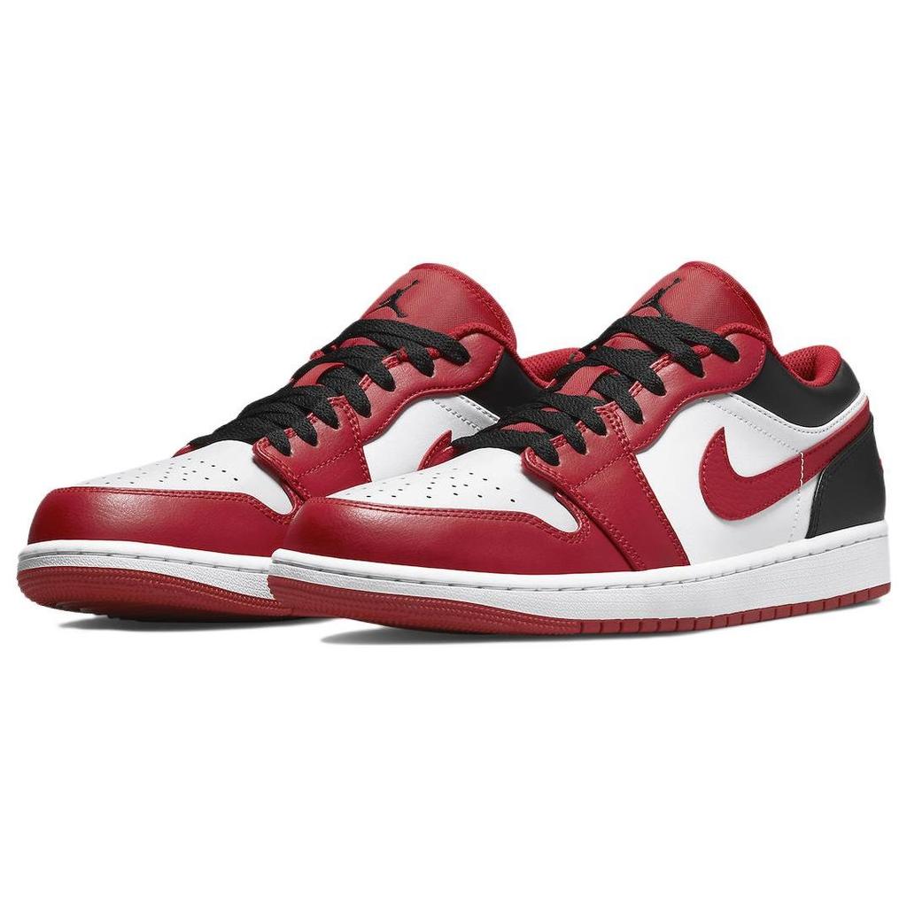 Кроссовки унисекс Air Jordan 1 Low Reverse Black Toe Red White Gym-Red 553558-163