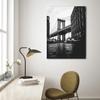 Canvas print Rainy city b&w