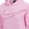 Nike Logo Print Pullover Hoodie Kids Hoodies Pink DJ0679-654