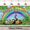 Mashas And Bear Balloons Cartoon Princess Party Decoration Happy Birthday Banner Baby Tableware Backdrop Kids Girl Cake Topper
