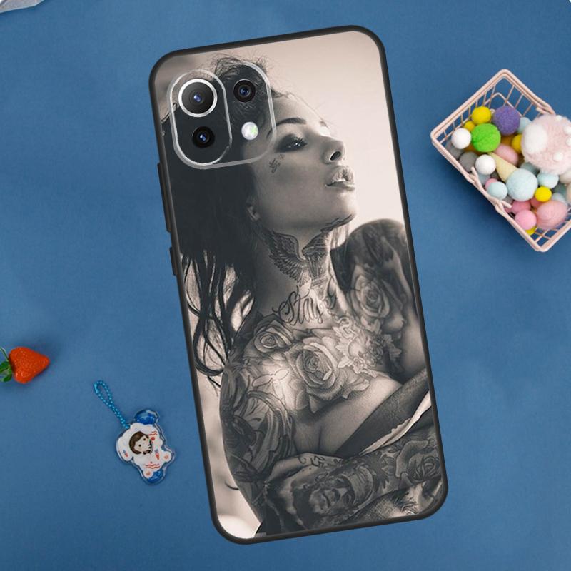 Sexy Tattoo Girl Case For Xiaomi 14T Pro 13T 11T 12T 13 14 15 Ultra POCO X7 Pro X3 X5 X6 F5 F6 M6 Pro Cover