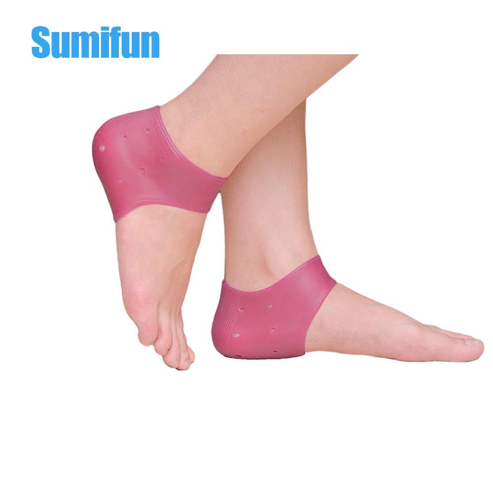 Sumifun Разноцветные носки на пятке, силиконовые носки с защитой пятки