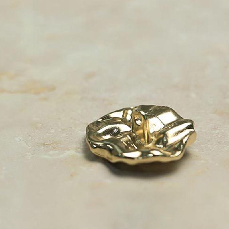 10pcs Irregular Shape Garment Sewing Accessories Zinc Alloy Gold Buttons Wave Surface Buckle Fashion Metal Button Classy Snaps