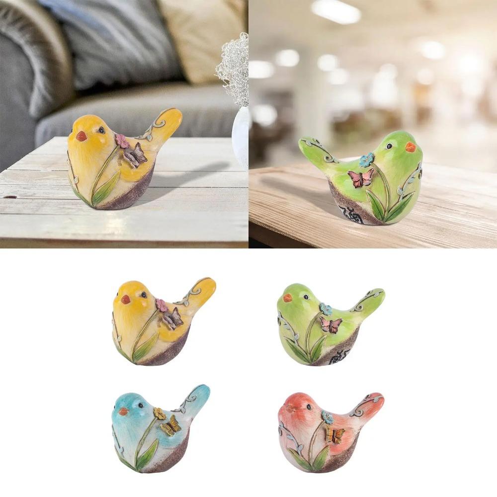 Изделия из смолы Мини-статуэтка птицы Милые настольные украшения в виде птицы для гостиной и спальни