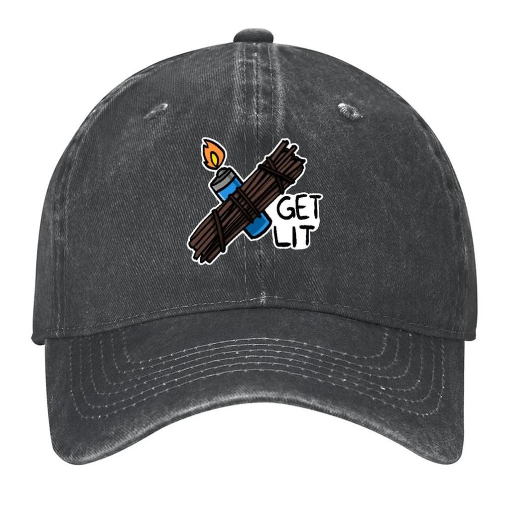 Get Lit! Phasmo Smudge Baseball Cap tactical cap Kids Hat Vintage Designer Hat Men Women's