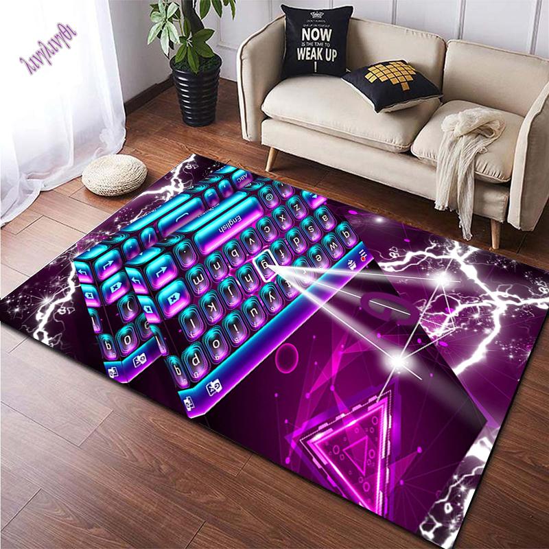 Gamepad Carpet Street Art Color Game Pattern Area Carpet Children Crawling Carpet Living Room Family Game Decorative Carpet Pad