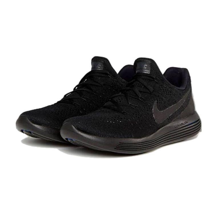 Nike LunarEpic Flyknit 2 Comfortable Versatile Fabric Cushioning Breathable Lightweight Low-Top Casual Running Shoes Men Sneaker Black 863779-014