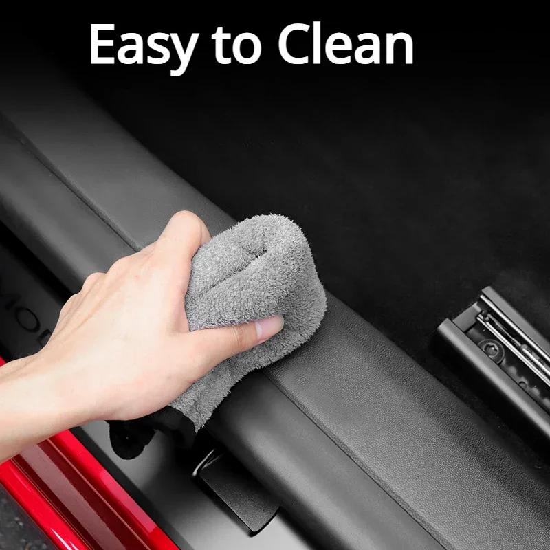 For Tesla Model 3+ Highland Front Car Door Sill Edge Protective Strips Welcome Pedal Threshold Strip Central Control Side Guards