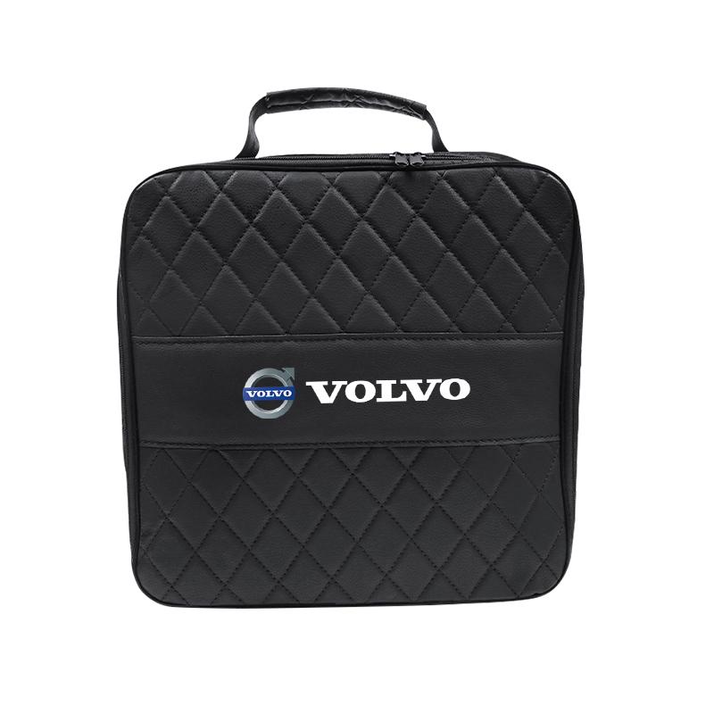 Leather Car Charging Cable Storage Box New Energy Charger Portable Bag For Volvo Rdesign V60 V40 S80L XC90 S60 S40 C30 XC60 V50
