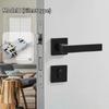 Hot Sell Modern Luxury Aluminum Alloy Interior Door Lever Handles for Bedroom Use With Easy Installation