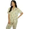 Jiangnan He summer new short-sleeved trousers ice silk wide lace hot diamond narcissus pajamas women's suit loungewear