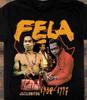 Черная футболка-коллаж Fela Kuti, Унисекс с коротким рукавом
