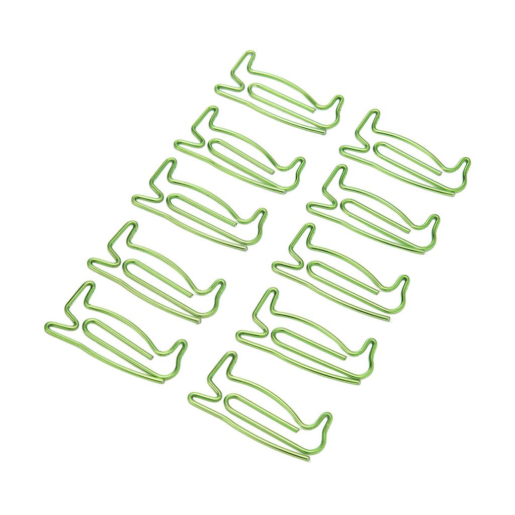 100Pcs Paper Clips Cute Unique Penguin Shape Electroplating Process Lightweight Portable Metal Paper