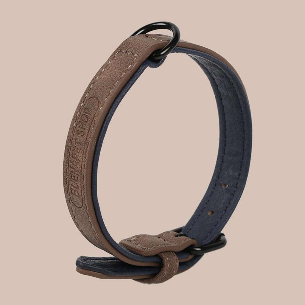 Padded Pet Dog Collar Wide Leather Dog Collar Large For Medium And Large Dogs