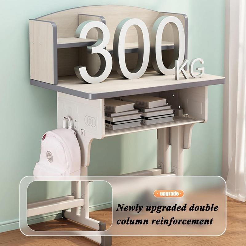 Детский комплект письменного стола и стула, регулируемый по высоте, сверхпрочный, вместительный, стул для учебы с крючком для школьной сумки 45 х 70 см