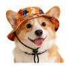 Pet Hiking Hat Dog Sun with Ear Holes, Wide Brim Protection Hat, Adjustable Cooling Drawstring for Small And Medium Dogs Outdoor Walking