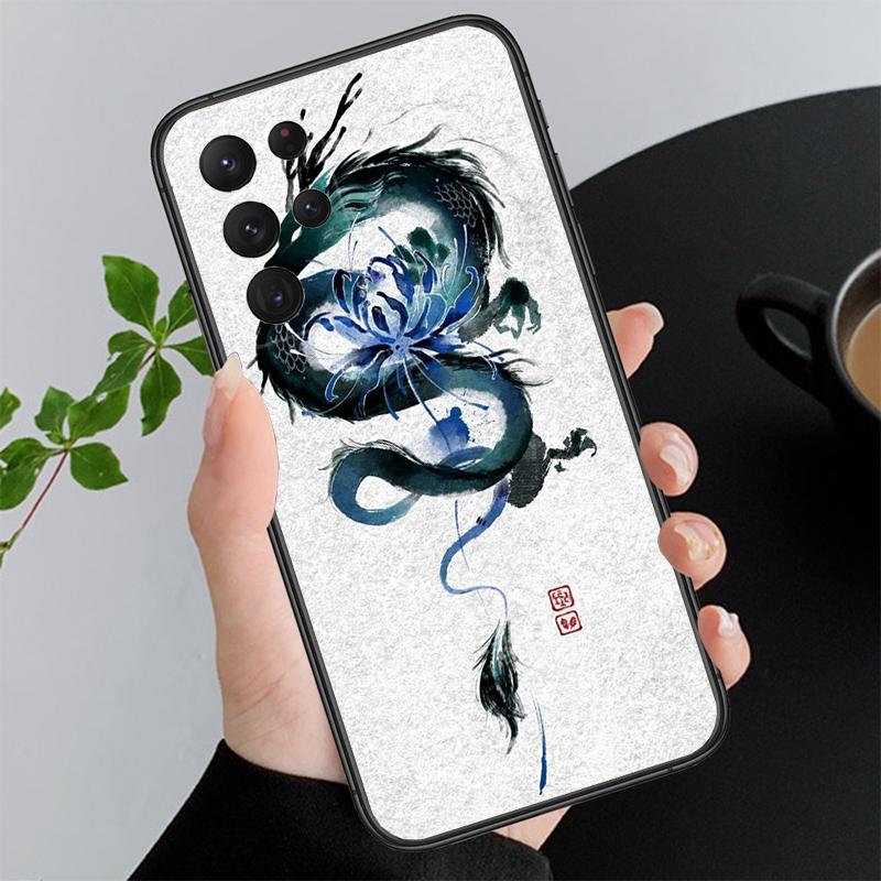Чехол для телефона Samsung A17 A55 A16 A56 A35 A15 A53 A54 A33 A34 A25 A05S A52 A52S A07 A26 A06 Dragon Art