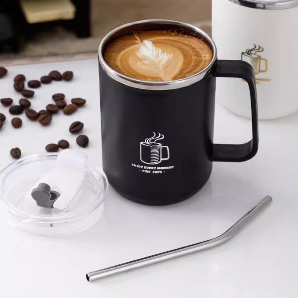 Кружка для кофе с двойными стенками, термоизолированная, чашка для воды против ожогов, для холодных и горячих напитков, из нержавеющей стали 304, чашка для чая, молока, кофе