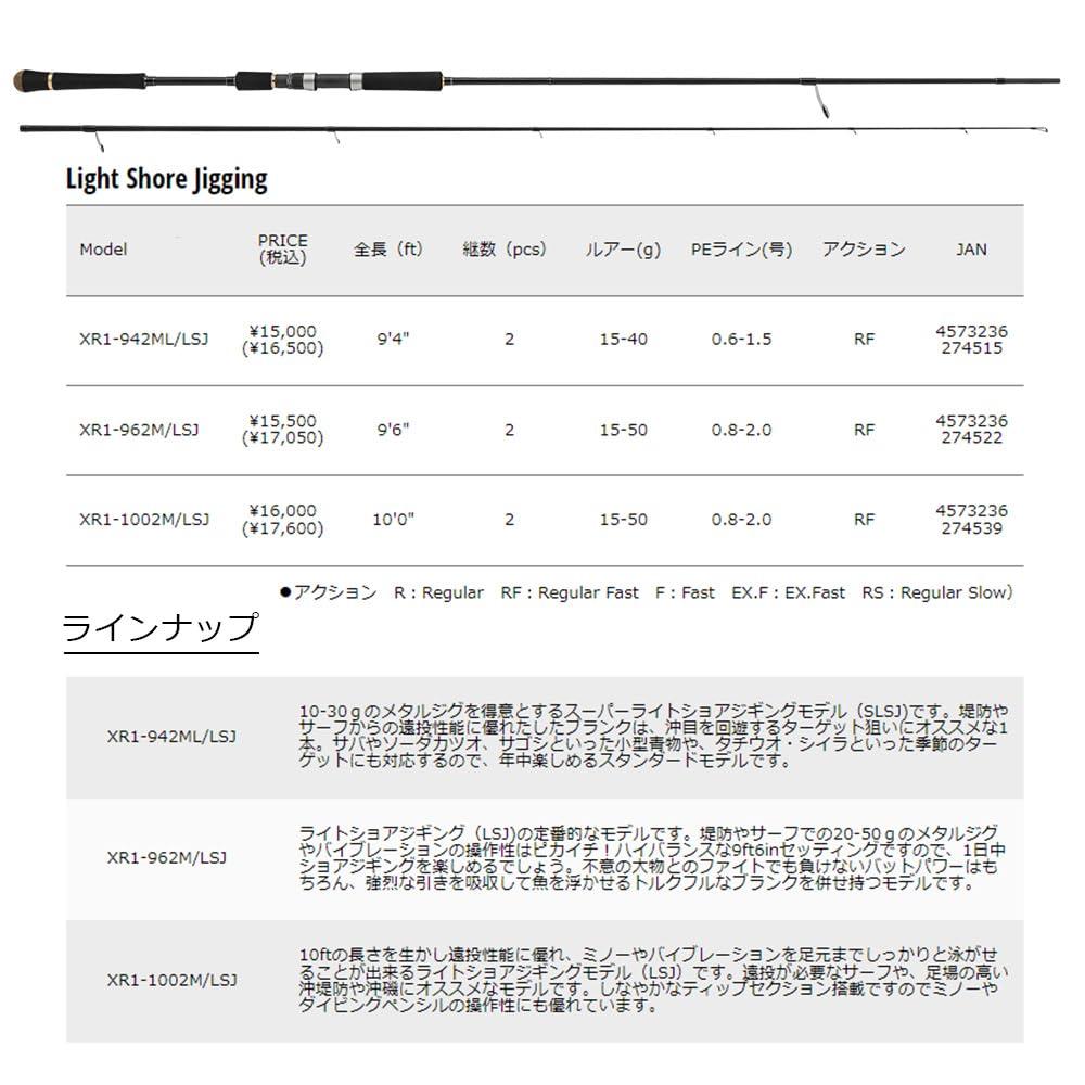 Удилище для ловли на берег Major Craft Cross Ride 1G-класса XR1-1002HH