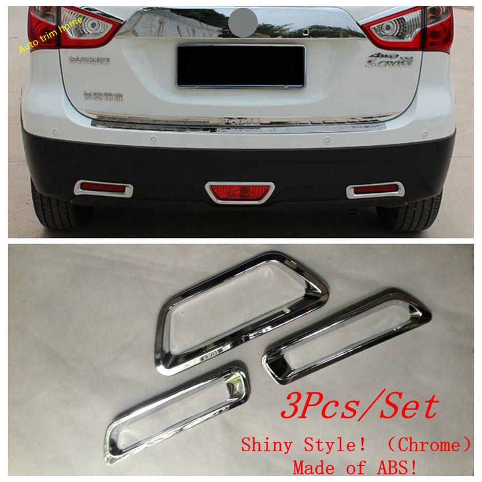 Chrome Exterior Door Handle Front Rear Fog Lights Eyebrow Window Wiper Cover Trim For Suzuki SX4 S-cross 2014 - Accessories