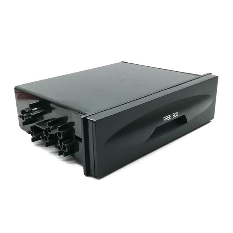 Карманный комплект для приборной панели Черный для установок Single DIN, Универсальный автомобильный одинарный 1 DIN установочный карман для радио на приборную панель