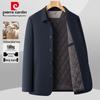 Pierre Cardin Men's Thickened Wool-Blend Collar Jacket