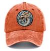 New hat printed dragon logo fashionable washed old retro cap men's sunshade baseball cap