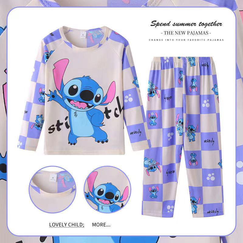 Southeast Asia Kids' Demon Slayer Pajamas: Long Sleeve & Pants Set for Girls