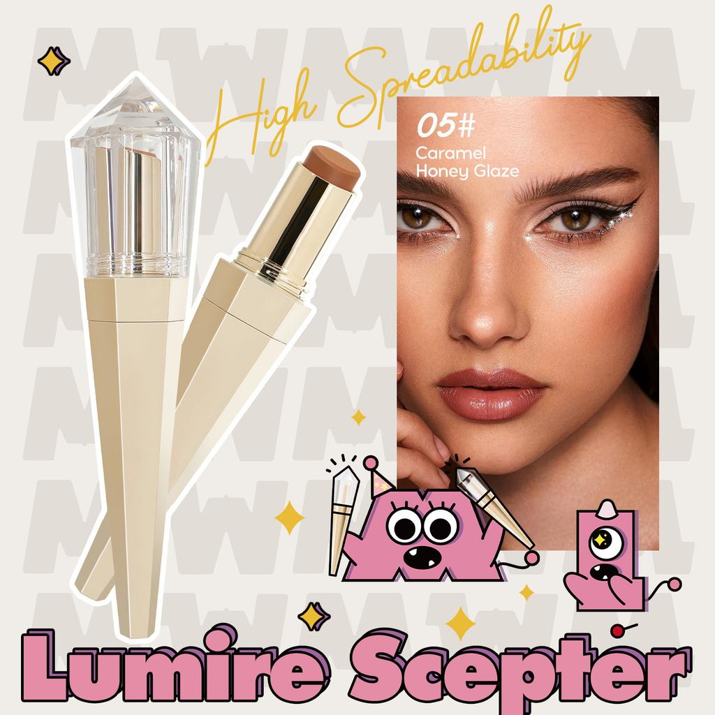 Crown Foundation Concealer Stick Set, Naturally Conceals, Erasable Foundation, Portable Makeup Brush