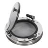 200mm Boat Porthole Window 180 Deg Internal Open Protective Net Tempered Glass UV Resistant Waterproof for Marine Yacht