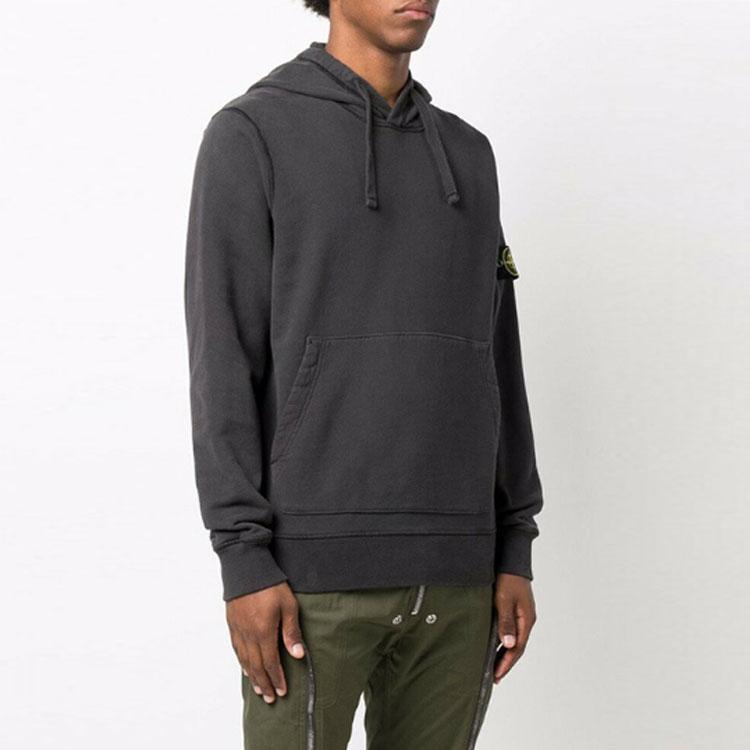 STONE ISLAND Худи Угольный Мужской Низ Серый 751564120-V0065