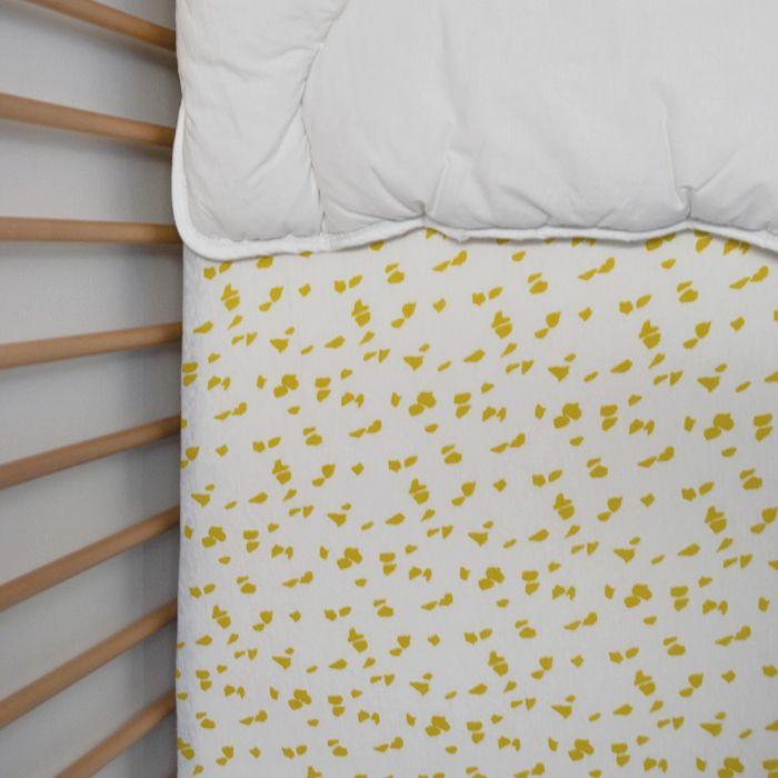 Drap housse jersey - DOMIVA - Savane - 60 x 120 cm - Coton extensible - oeKO-TEX